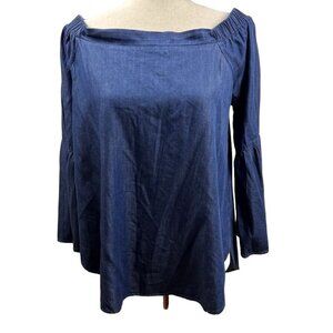Off-The-Shoulder Denim Top By Ellison Size: Large